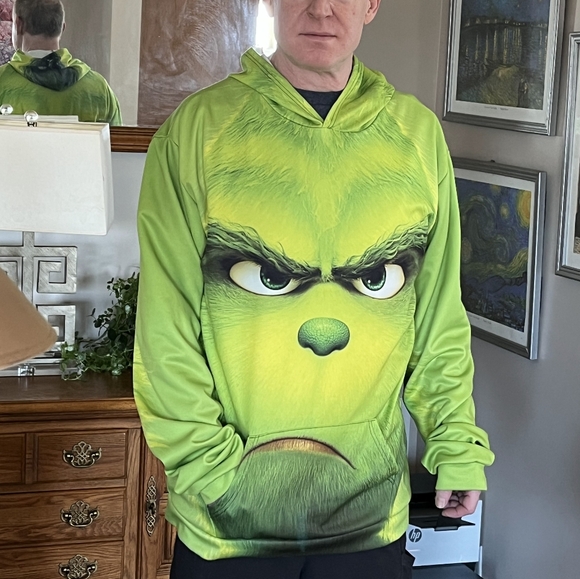 Other - The Grinch Novelty Hoodie Size 5X Bright Green